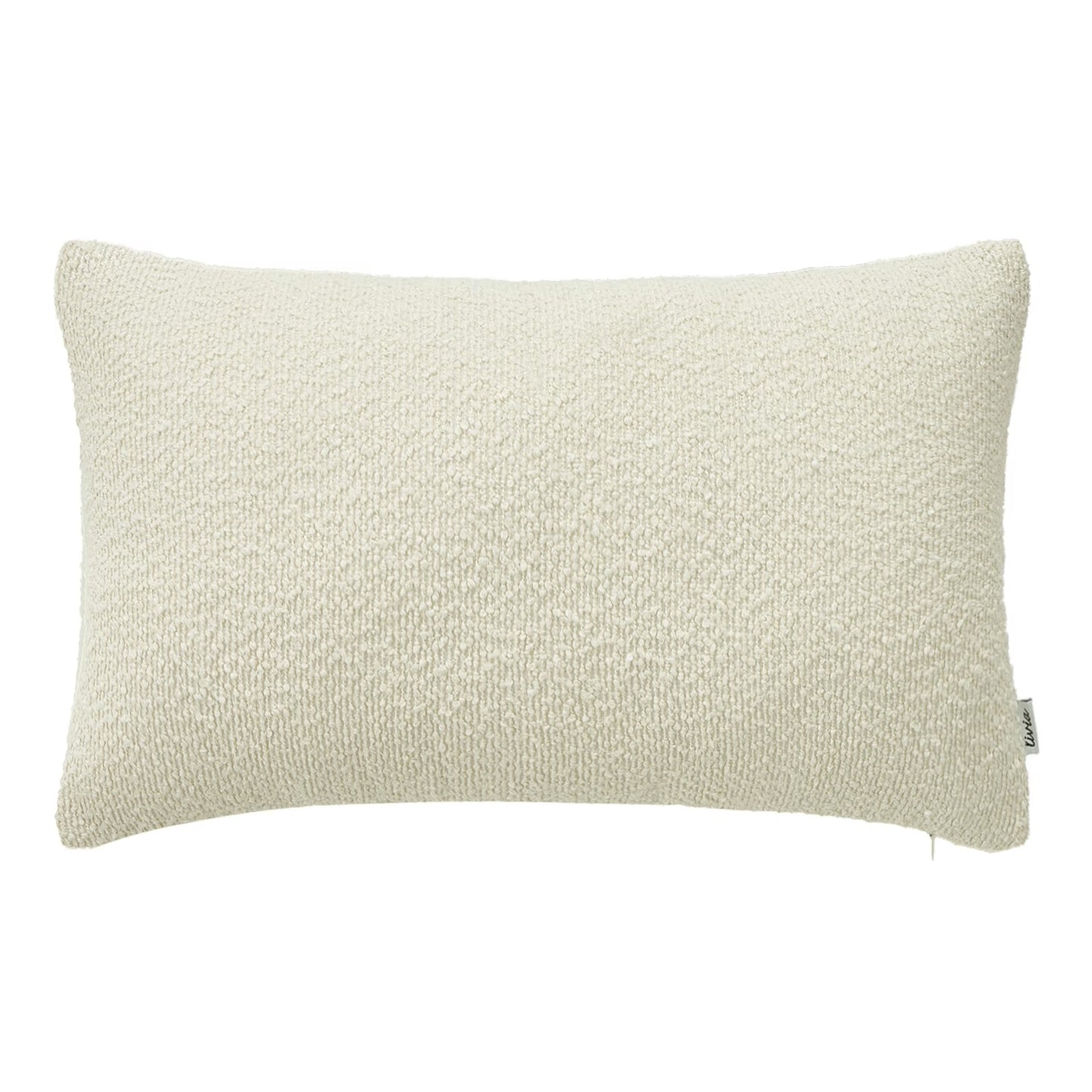 Textured Cream/Off-White Lumbar Pillow with Insert & Cover