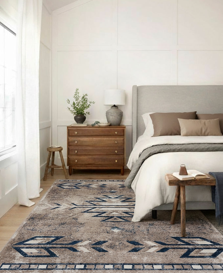 Tapis Bleu Sud-Ouest Havana Boho