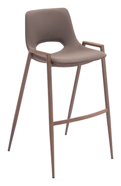 Tabouret de bar Desi (lot de 2) marron et noyer