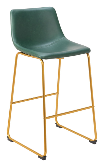 Barstool (Set of 2) Green & Gold - Premium Quality & Stylish Design for Your Home
