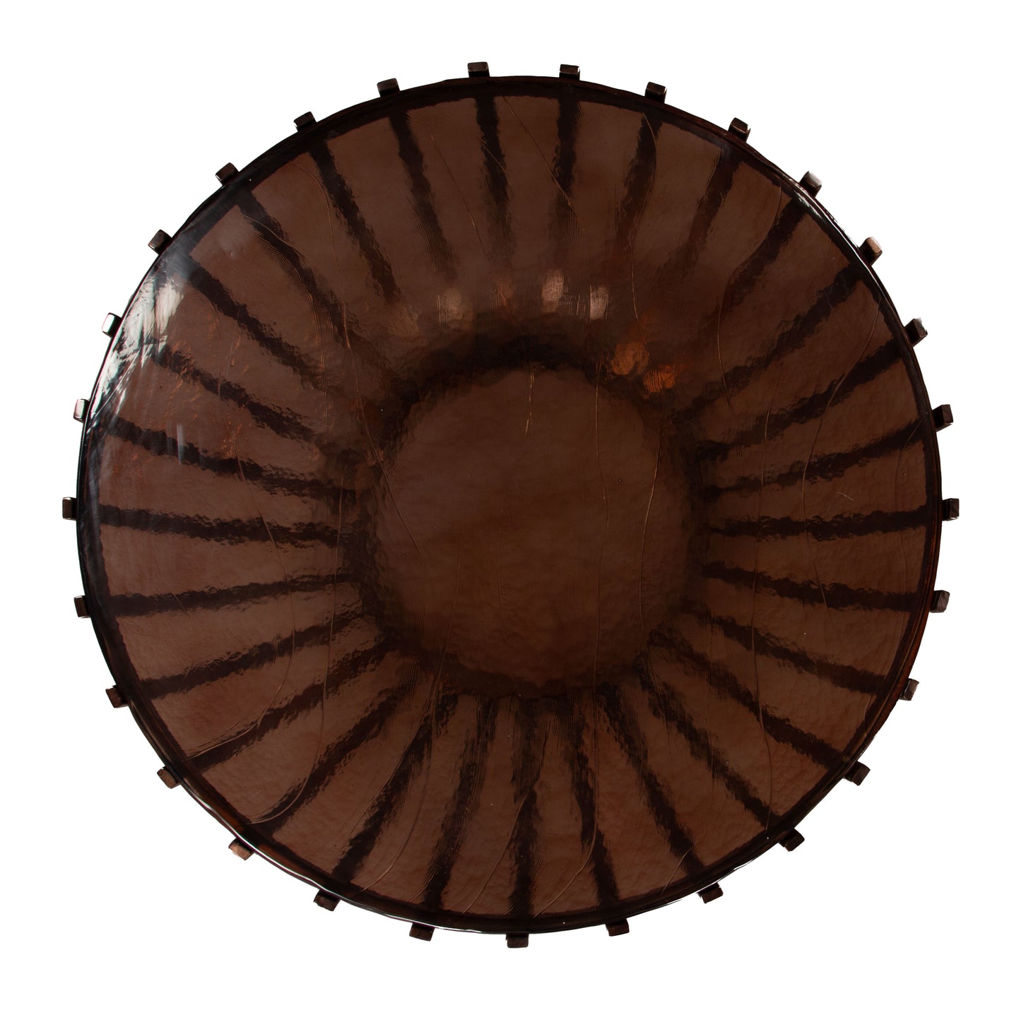 Coffee Table Bronze Sand Cast Glass & Iron
