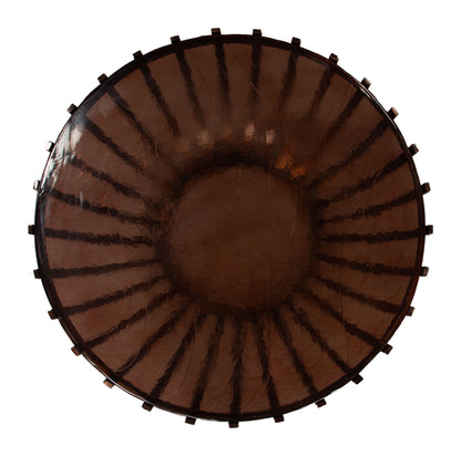 Coffee Table Bronze Sand Cast Glass & Iron