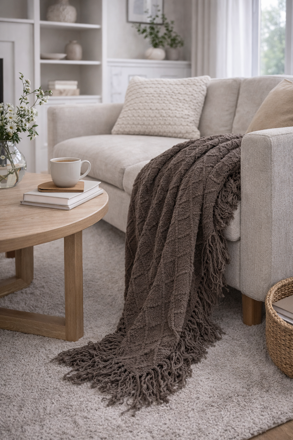 Decorative Throw Dark Gray