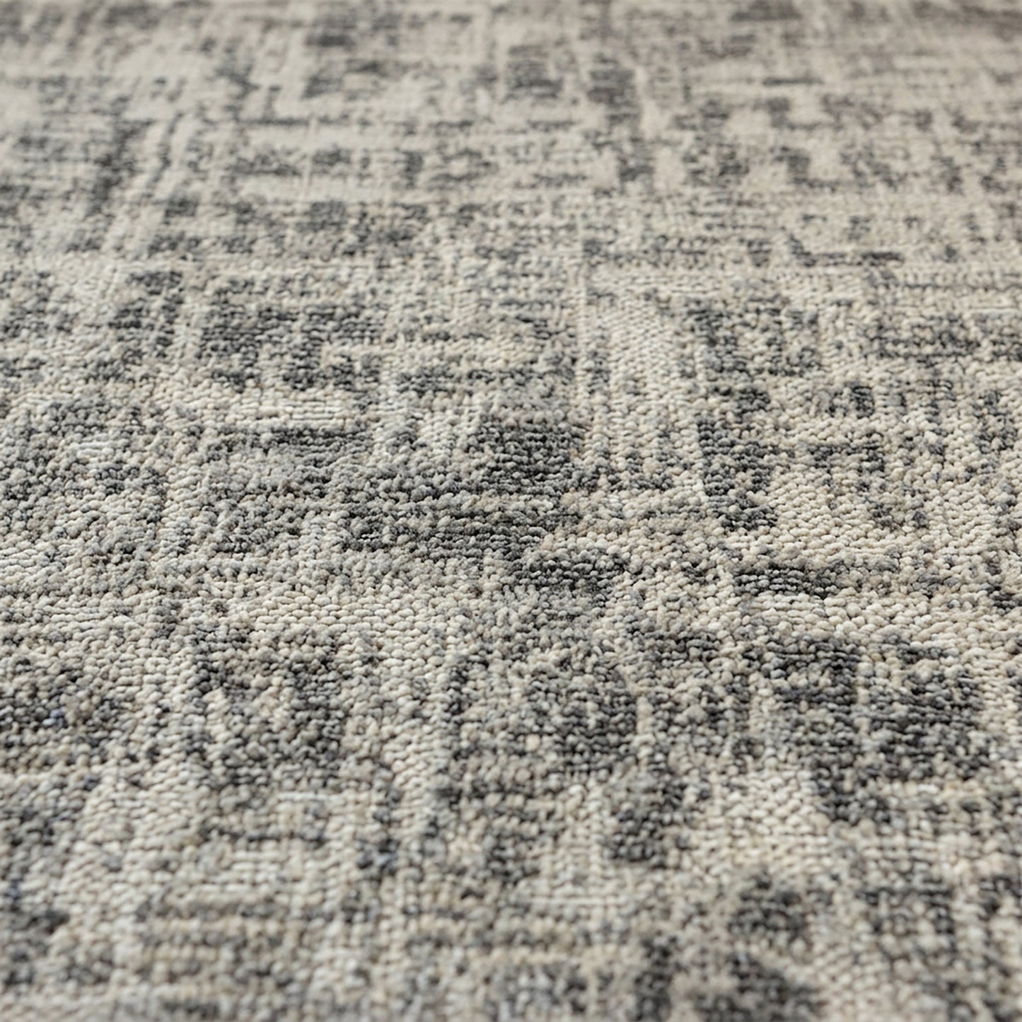 Abstract Modern Grey & Beige Outdoor Rug