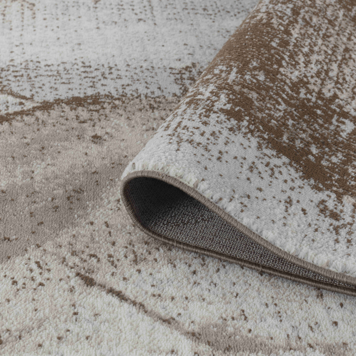 Marco Abstract Modern Brown and Beige Indoor Rug