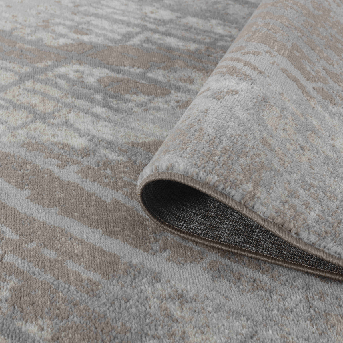 Arden Abstract Contemporary Brown and Grey Indoor Rug