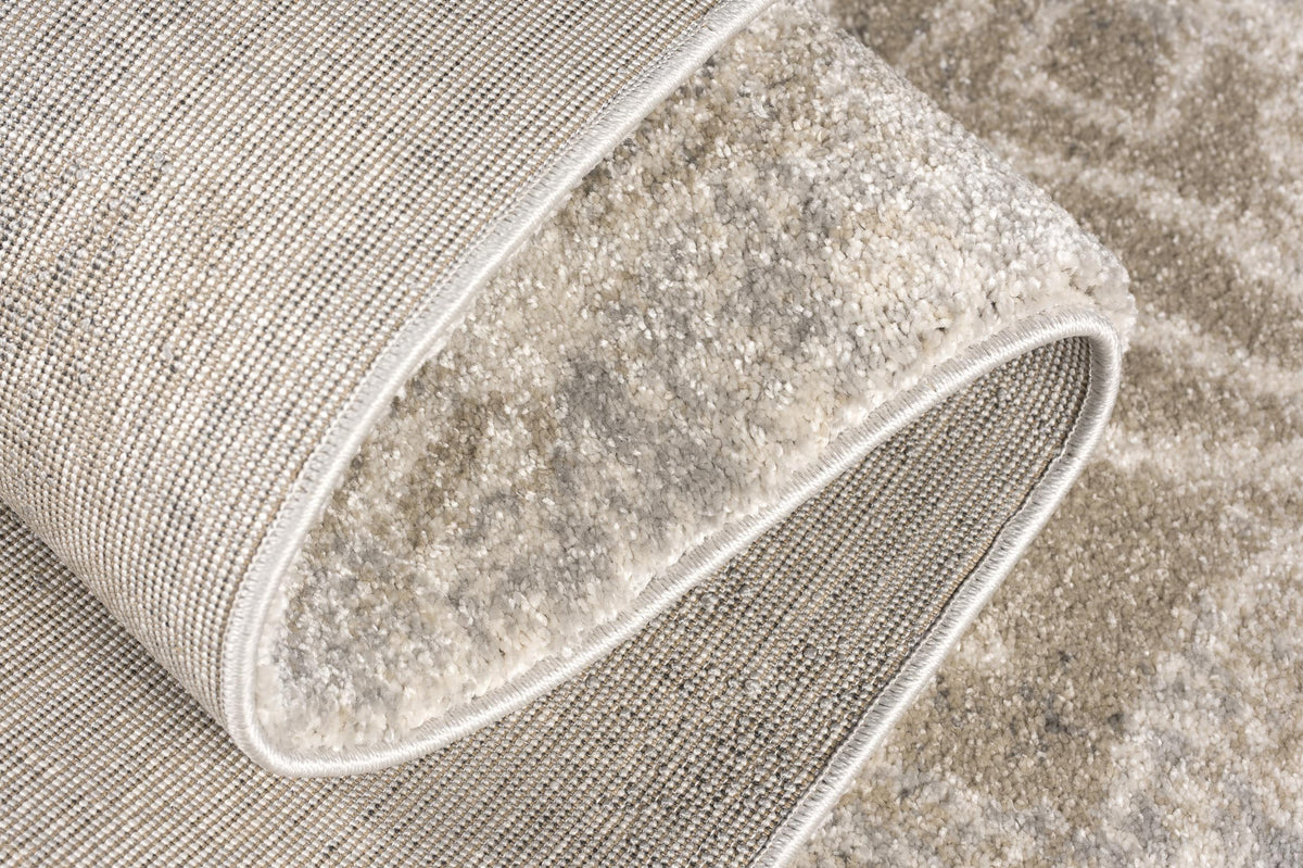 Layla Distressed Lattice Traditional Grey and Brown Indoor Rug