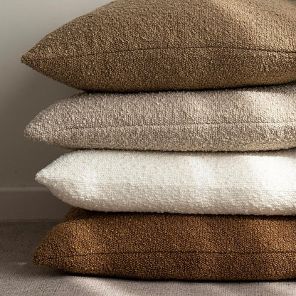 Textured Cream/Off-White Lumbar Pillow with Insert & Cover