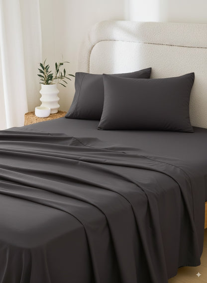 Rug Branch California Cotton Club Sheet Set-Charcoal