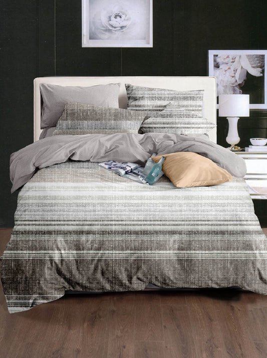100% Jacquard Microfiber Taupe Duvet Cover Set