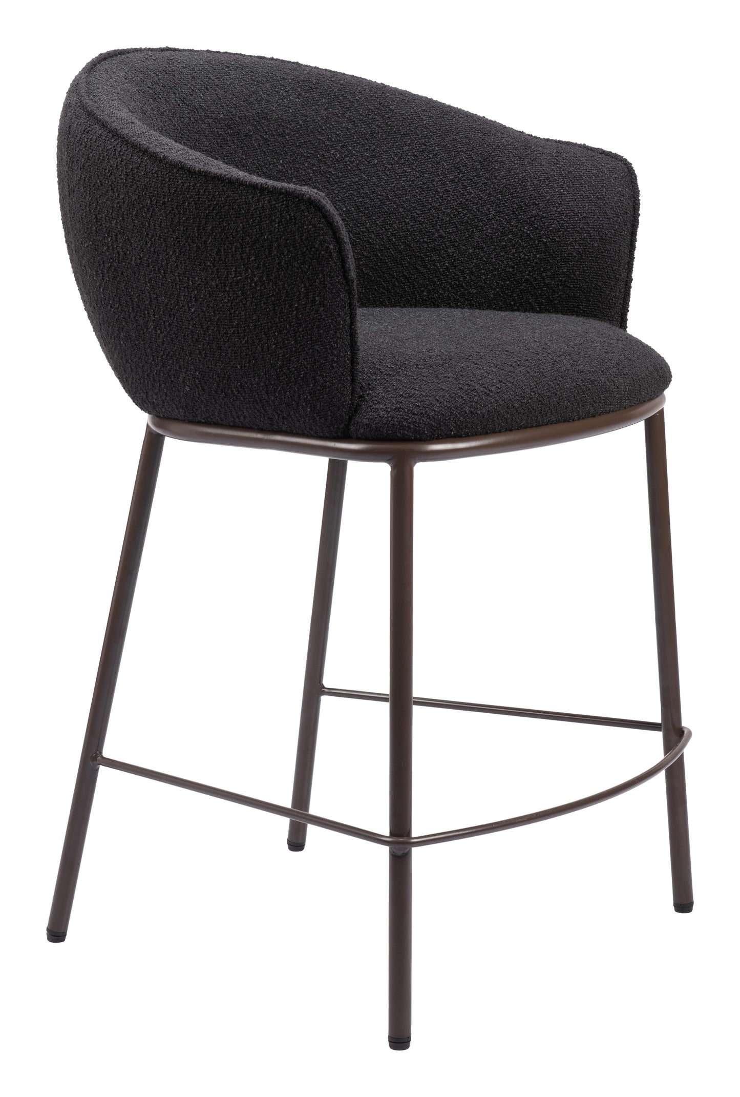 Tabouret de comptoir Essen noir et bronze