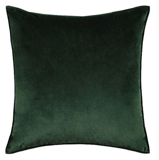 Soft Velvet Forest Green Pillow with Insert & Cover