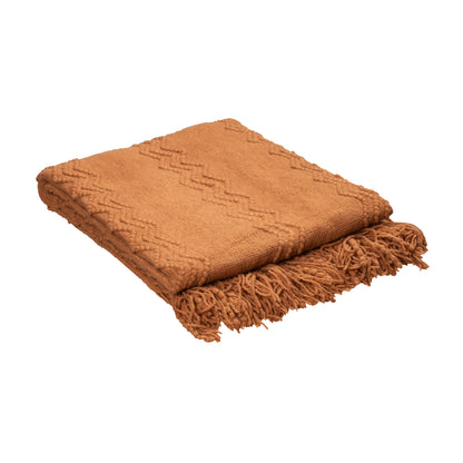 100% Acrylic Decorative Throw Terracotta