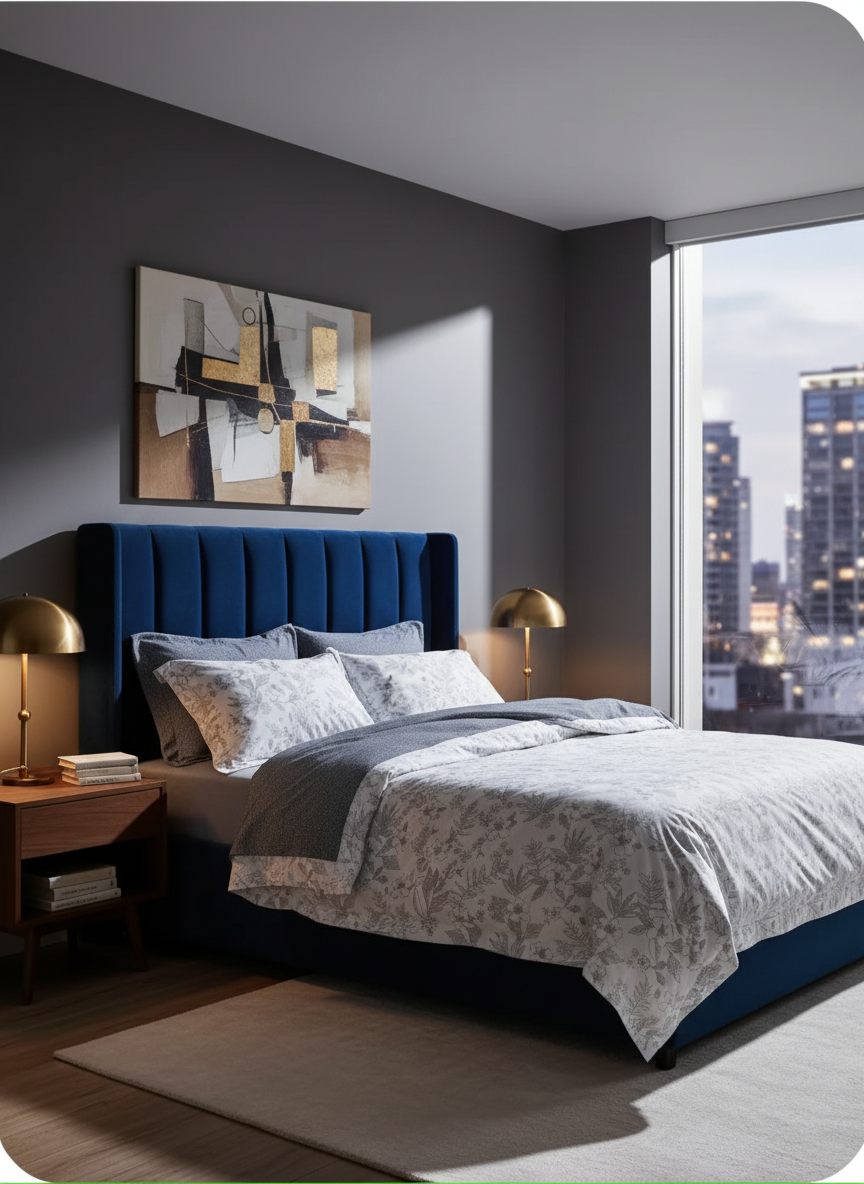 100% Cotton White and Grey Duvet Cover Set