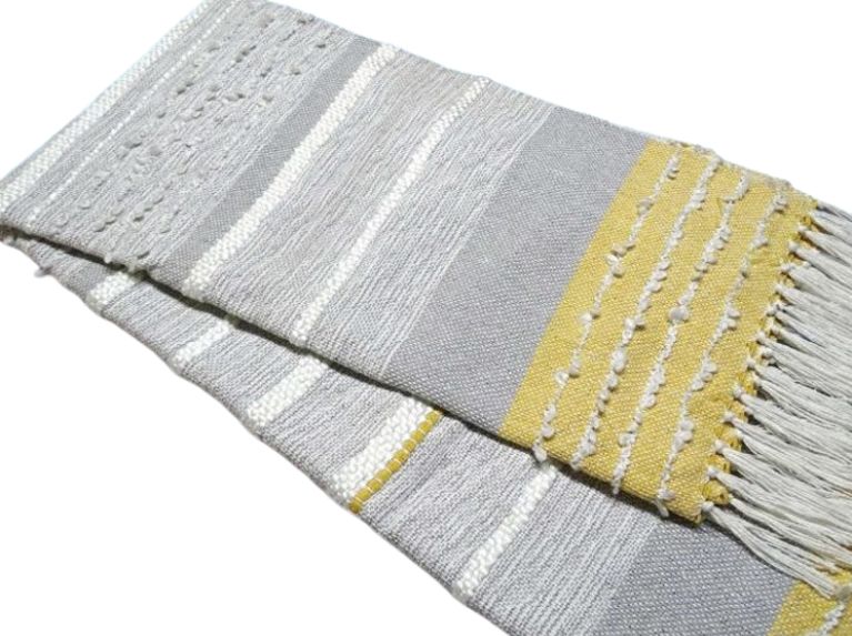 Decorative Throw Grey and yellow
