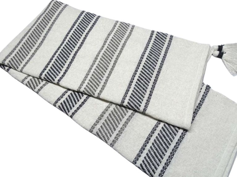 Decorative Throw White and black