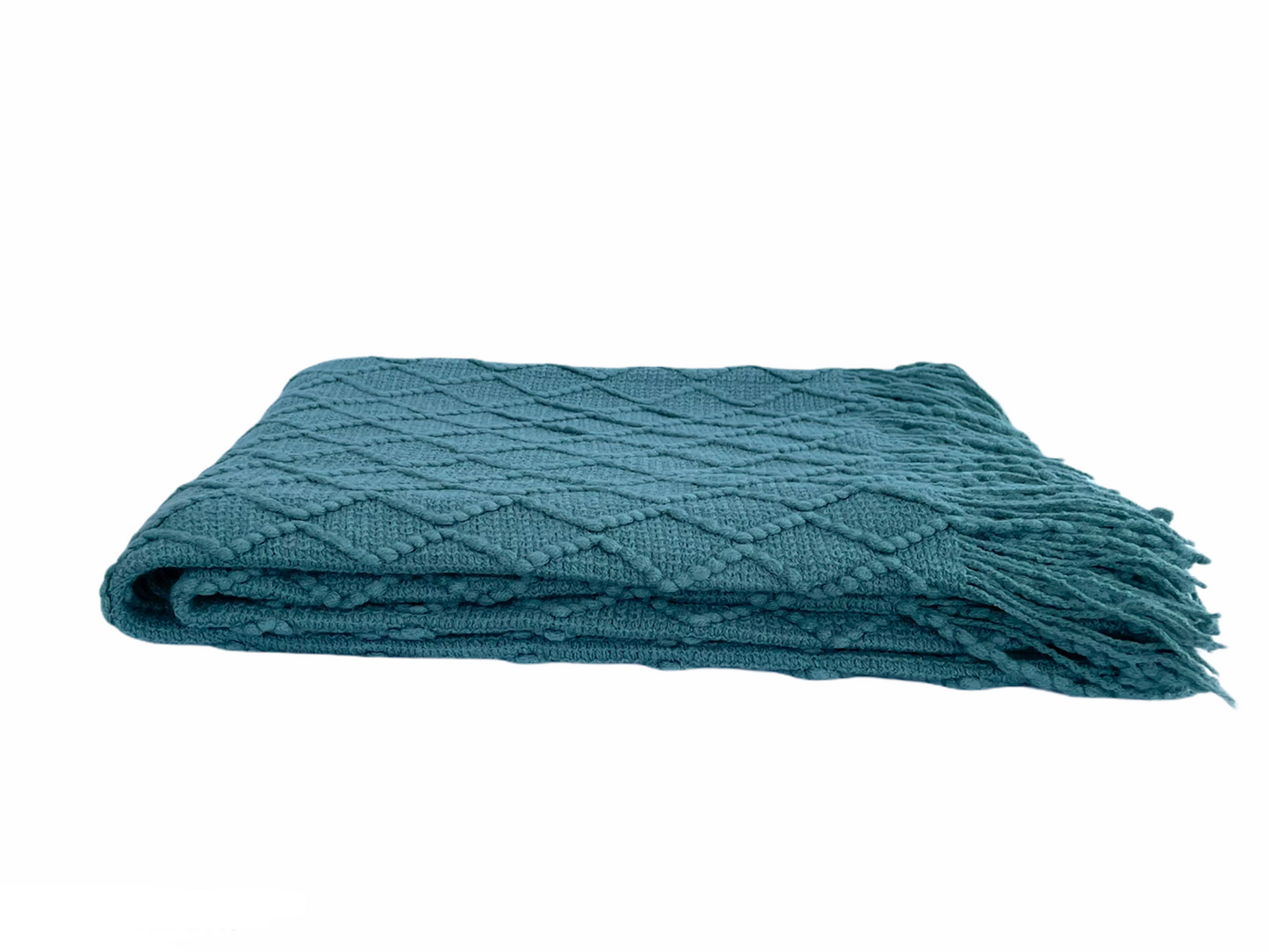 100% Acrylic Decorative Throw Teal
