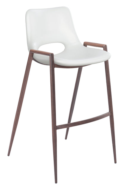 Barstool (Set of 2) White & Walnut - Premium Quality & Stylish Design for Your Home