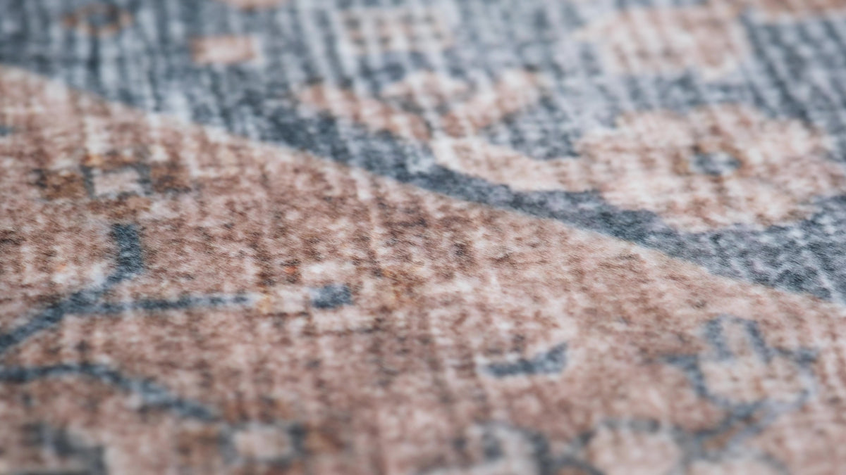 Anika Patchwork Traditional Brown and Cream Indoor Rug