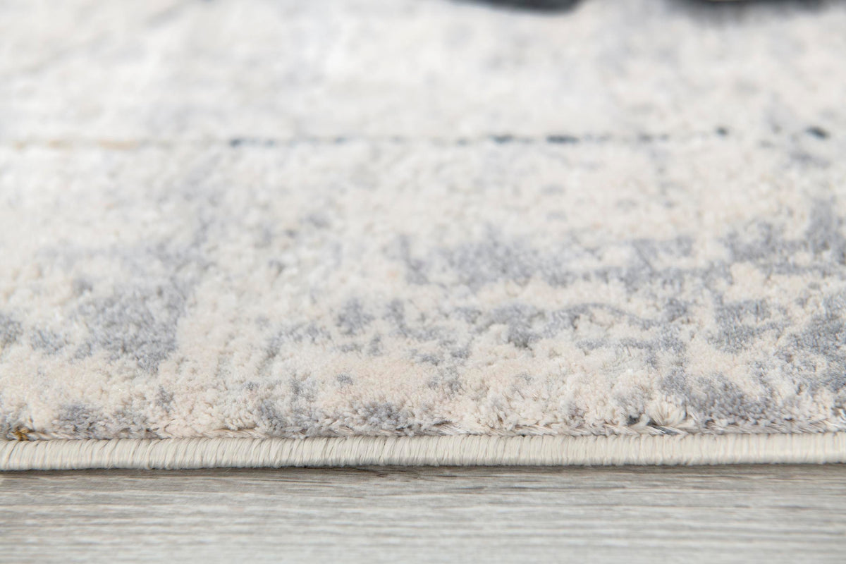 Zuni Geometric Contemporary Grey and Cream Indoor Rug