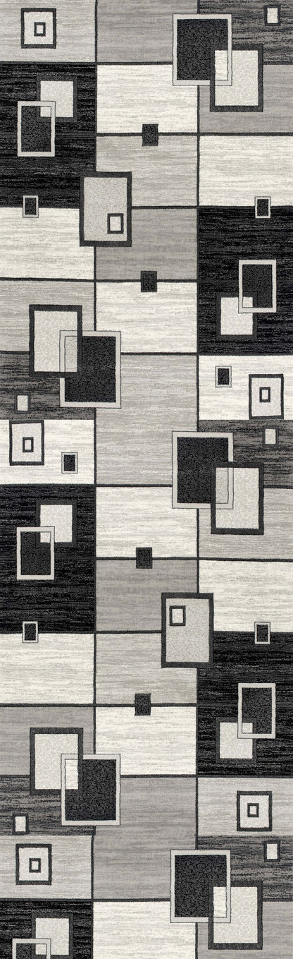 Alfombra interior a cuadros geométrica moderna