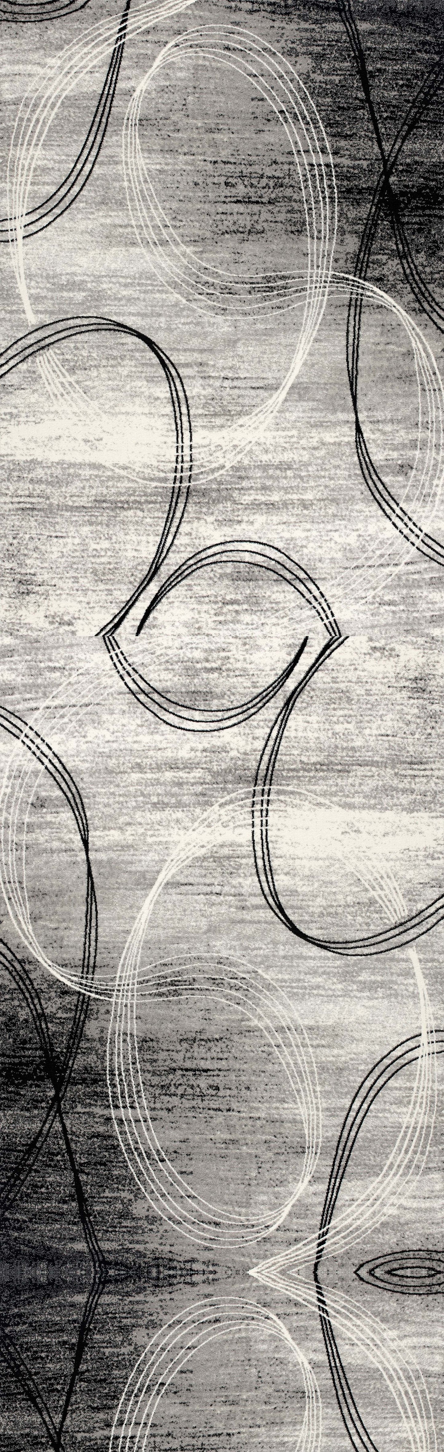 Alfombra interior moderna con remolinos abstractos