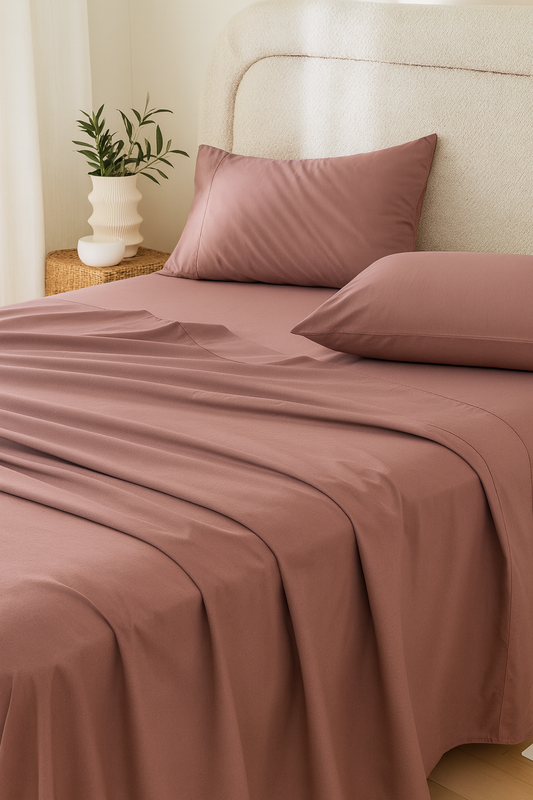 Rug Branch California Cotton Club Sheet Set-Pink