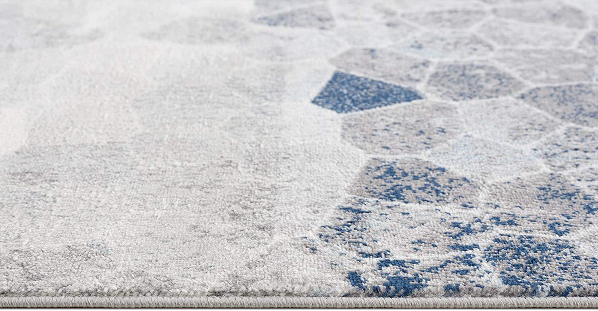 Zahra Mosaic Stone Blue Indoor Rug