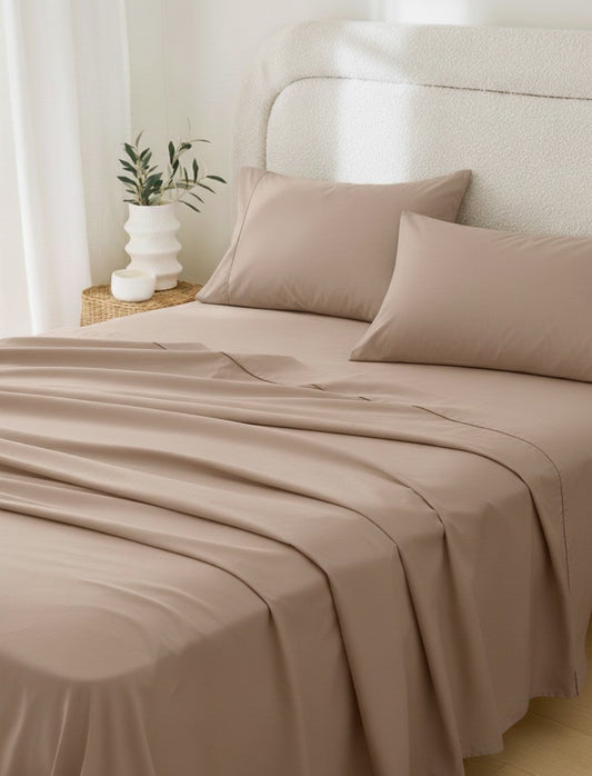 Rug Branch California Cotton Club Sheet Set-Light Brown