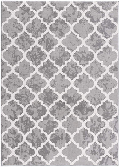 Tapis gris transitionnel marocain Silvia