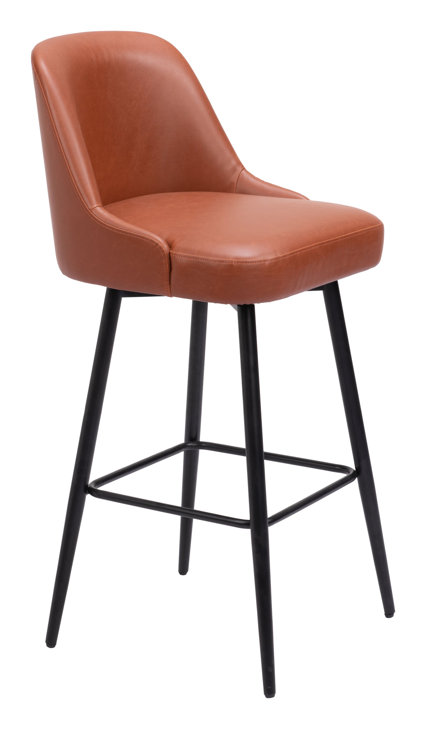 Tabouret de bar pivotant Keppel marron