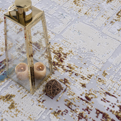 Vogue Abstract Contemporary Beige Rug