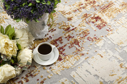 Vogue Abstract Contemporary Beige Rug