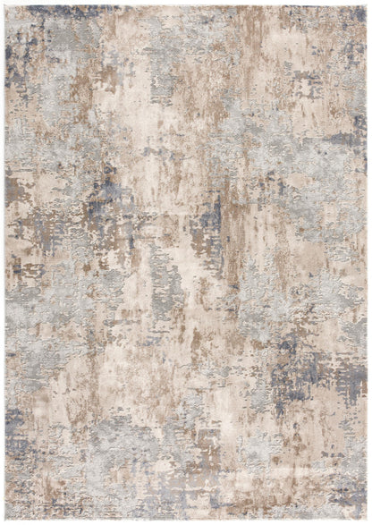 Elara Abstract Contemporary Grey and Beige Indoor Rug