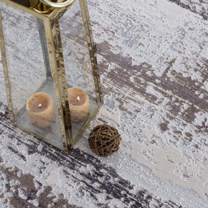 Vogue Abstract Contemporary Violet Rug