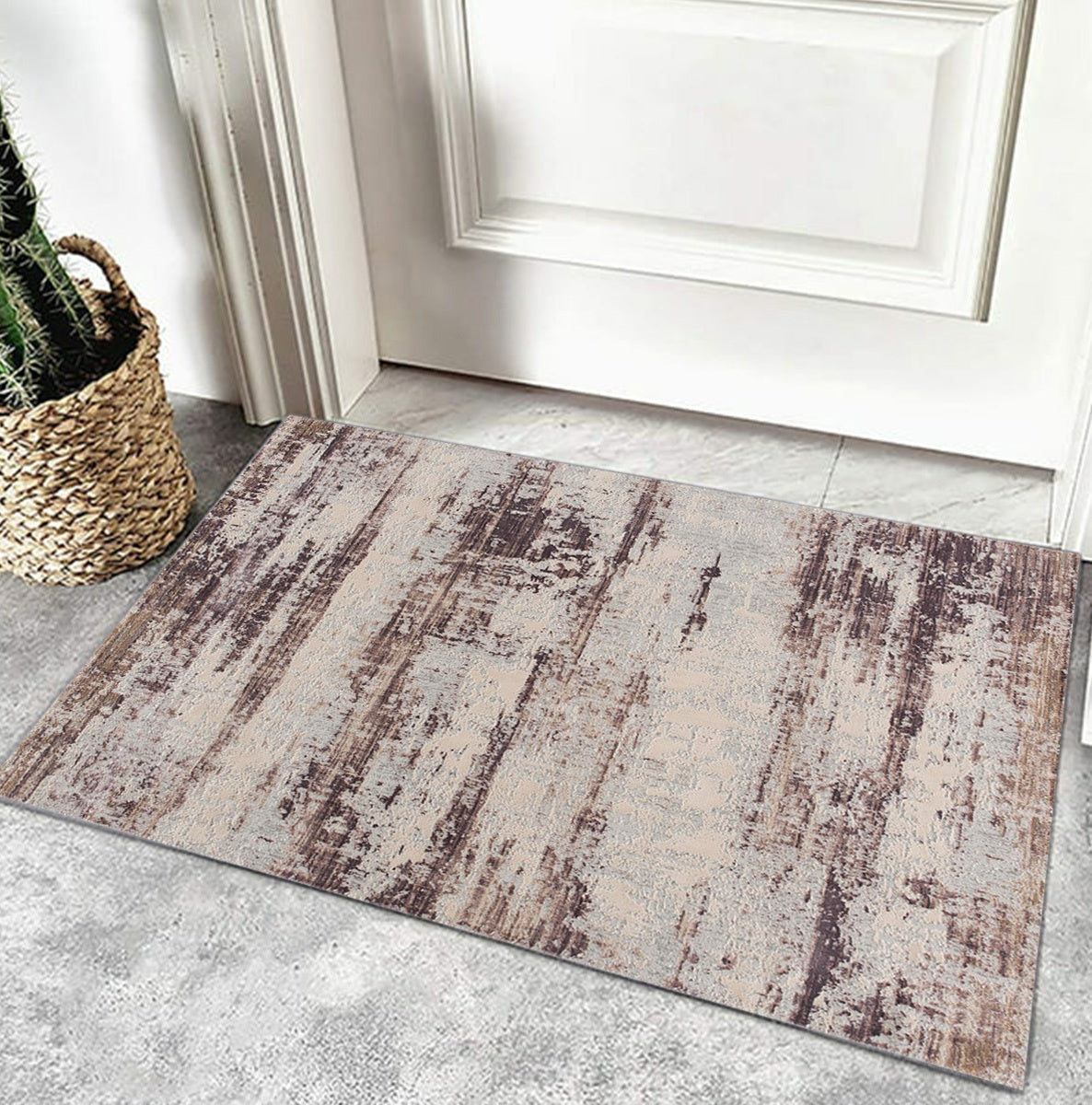 Vogue Abstract Contemporary Violet Rug