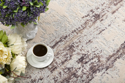 Vogue Abstract Contemporary Violet Rug