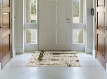 Vogue Abstract Contemporary Green Rug