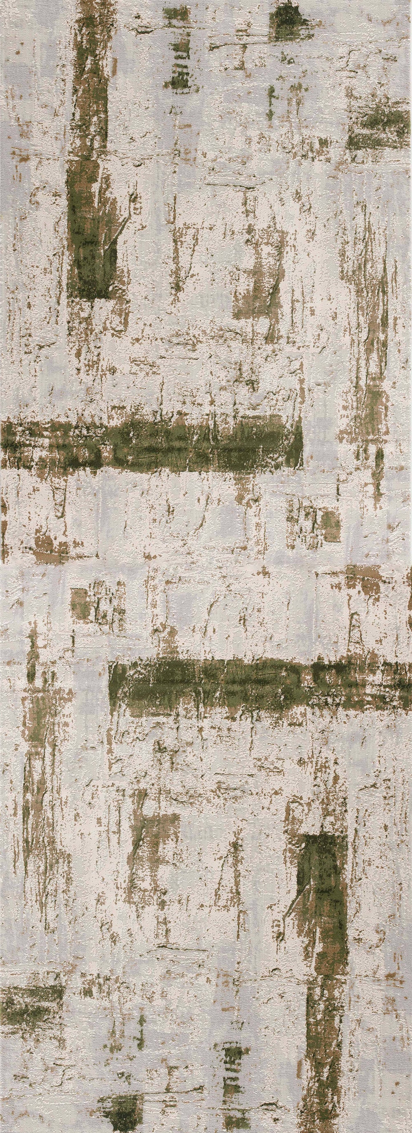Vogue Abstract Contemporary Green Rug