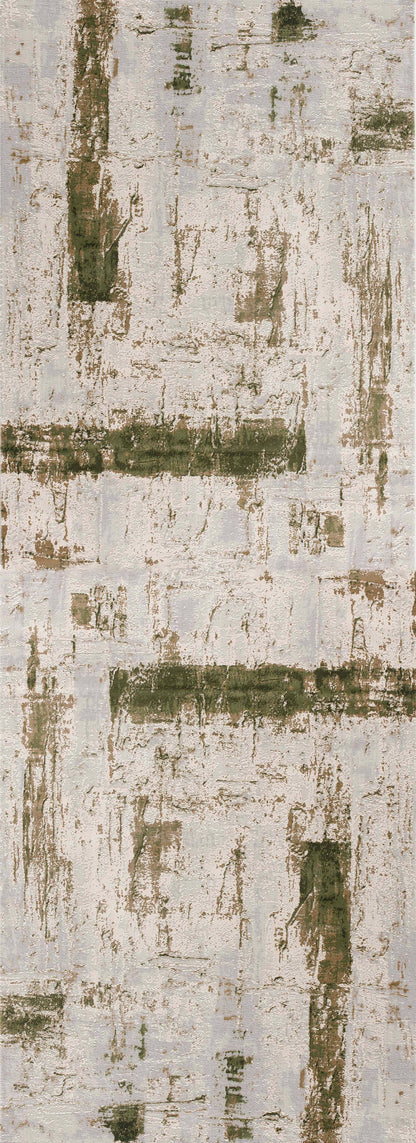 Vogue Abstract Contemporary Green Rug