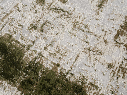 Alfombra verde contemporánea abstracta de Vogue