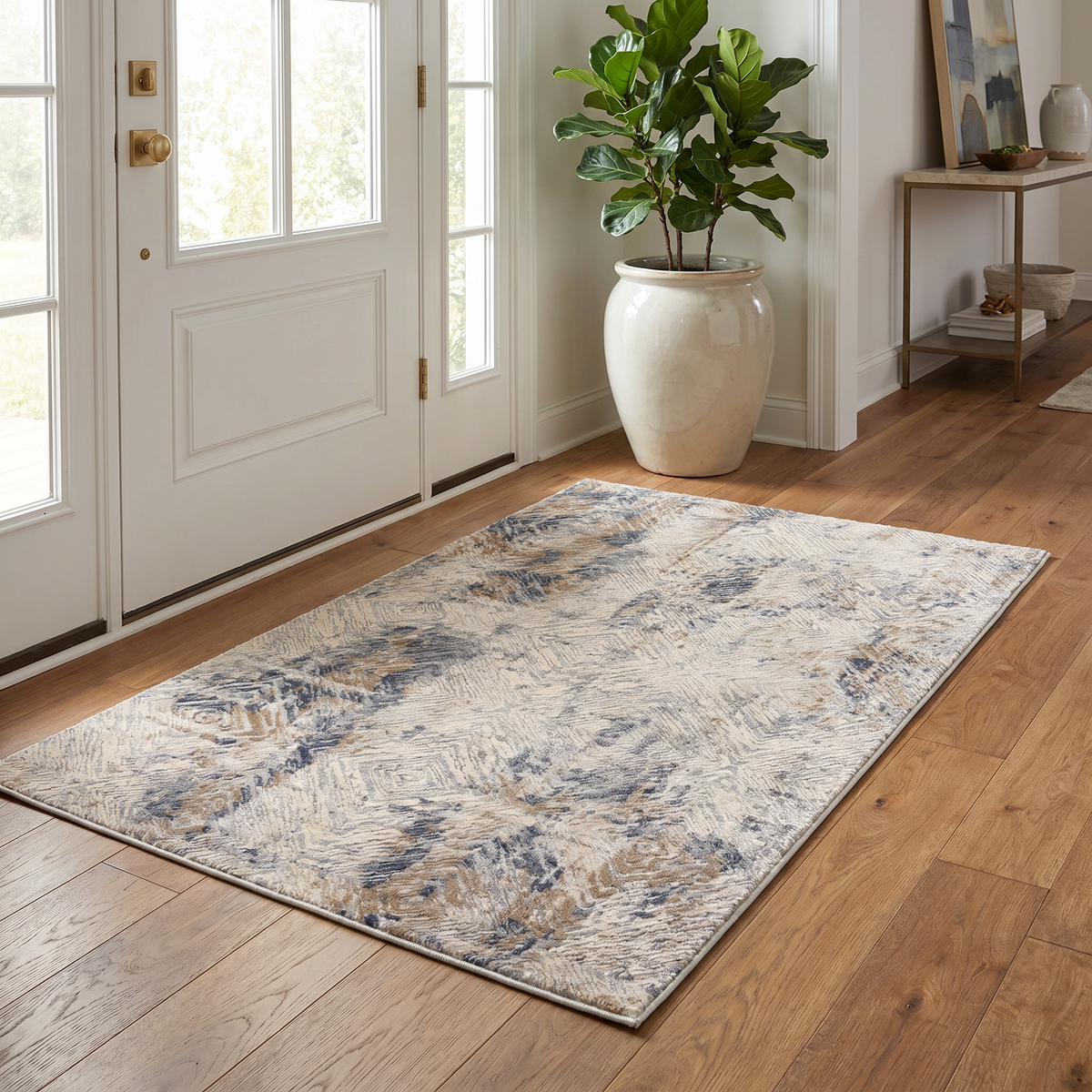 Marisol Abstract Transitional Navy Indoor Rug
