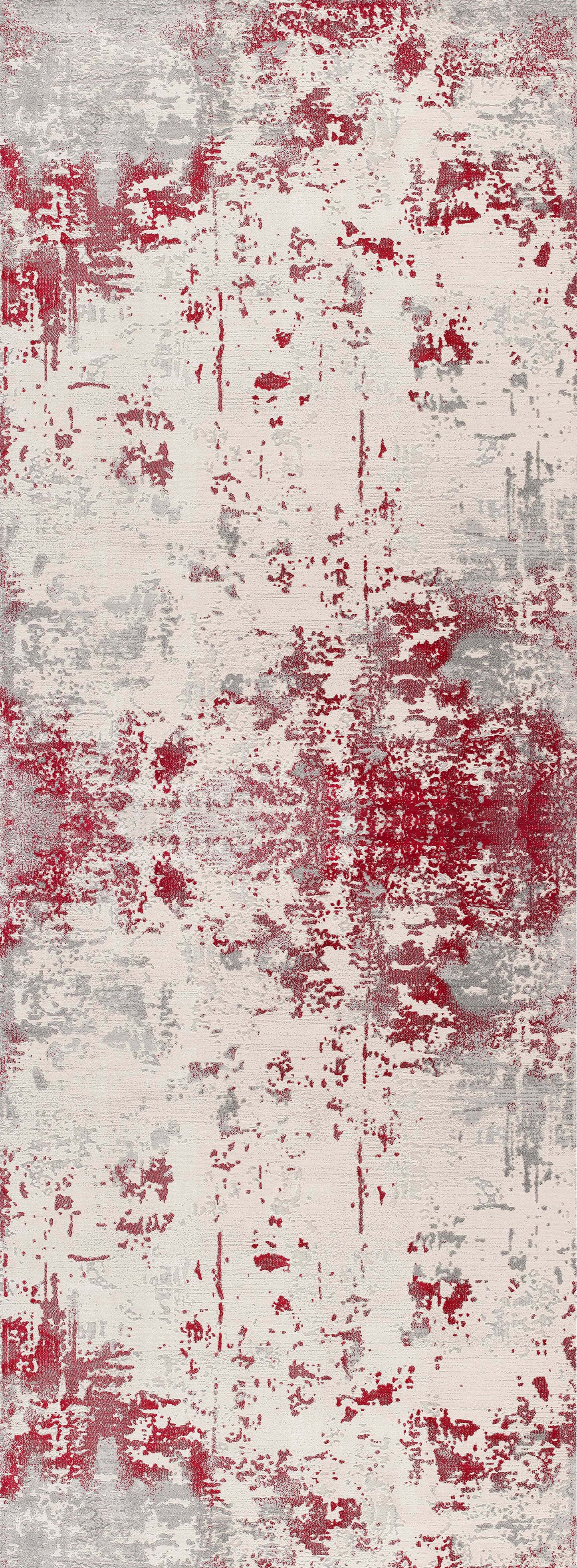 Vogue Abstract Contemporary Red Rug