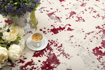 Vogue Abstract Contemporary Red Rug