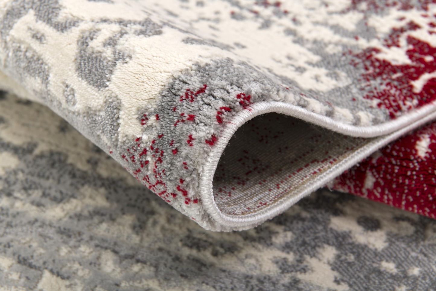 Vogue Abstract Contemporary Red Rug