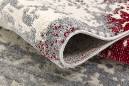 Vogue Abstract Contemporary Red Rug