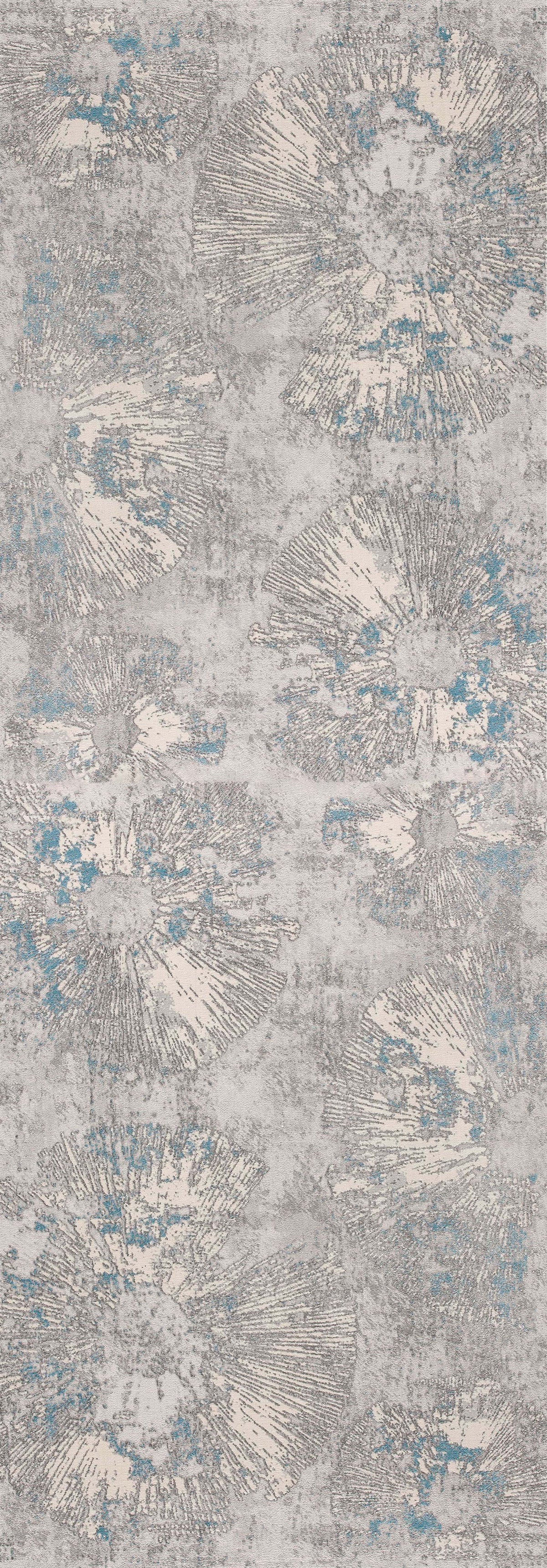 Zephira Abstract Contemporary Blue Indoor Rug