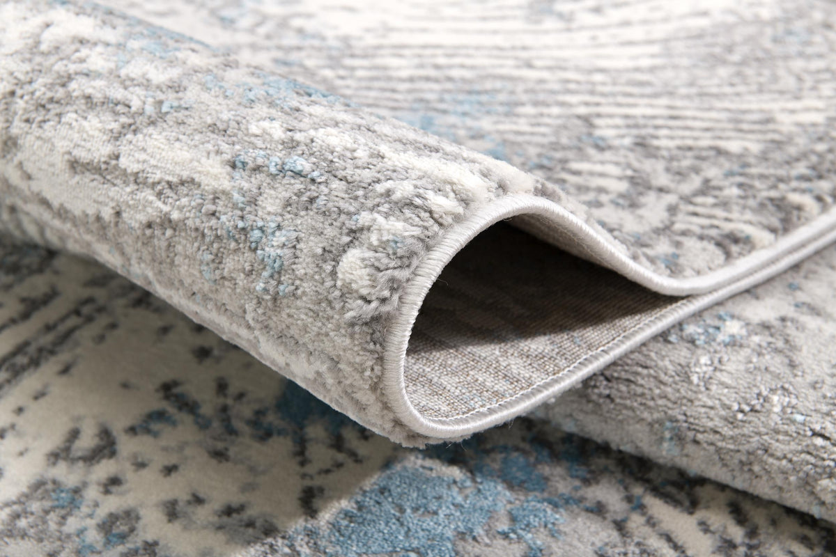 Zephira Abstract Contemporary Blue Indoor Rug