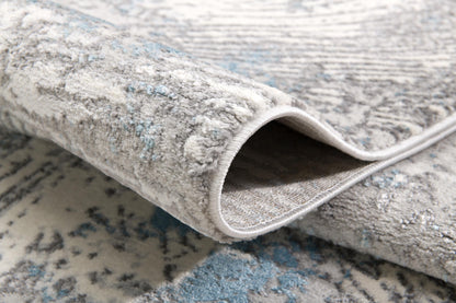 Alfombra azul contemporánea costera de Vogue