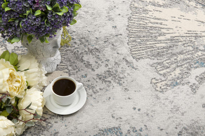 Alfombra azul contemporánea costera de Vogue